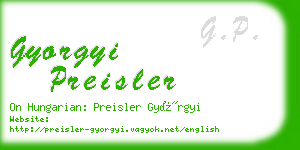 gyorgyi preisler business card